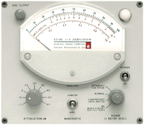 30 MHz IF amp with dB level meter used by EME operators to measure cold sky to sun/moon ratio.  This model has a 1 dB full scale expanded range useful for moon noise measurement on smaller EME systems.